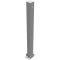 Barrier posts | Steel tube 70 x 70 mm | foldable, with Euro profile cylinder lock | to be fixed by plugswith base plate 100 x 150 mm | hot-dip galvanized | without eyelet